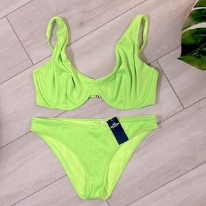 Hollister Lime Green Bikini Set
